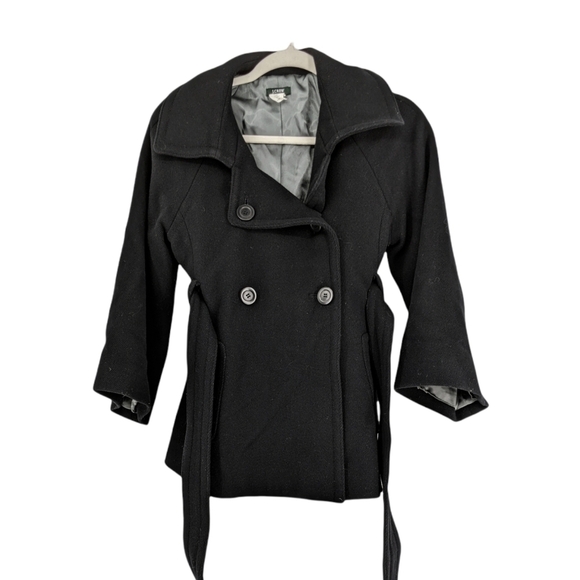 J. Crew Jackets & Blazers - J.CREW Wool Nylon Blend Peacoat Pea Coat Belt Black Lined Double Breasted 4